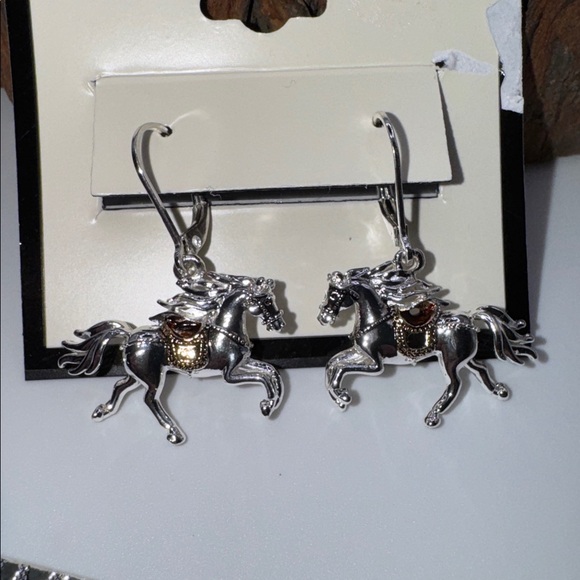 Galloping Horse Earrings - Picture 2 of 2